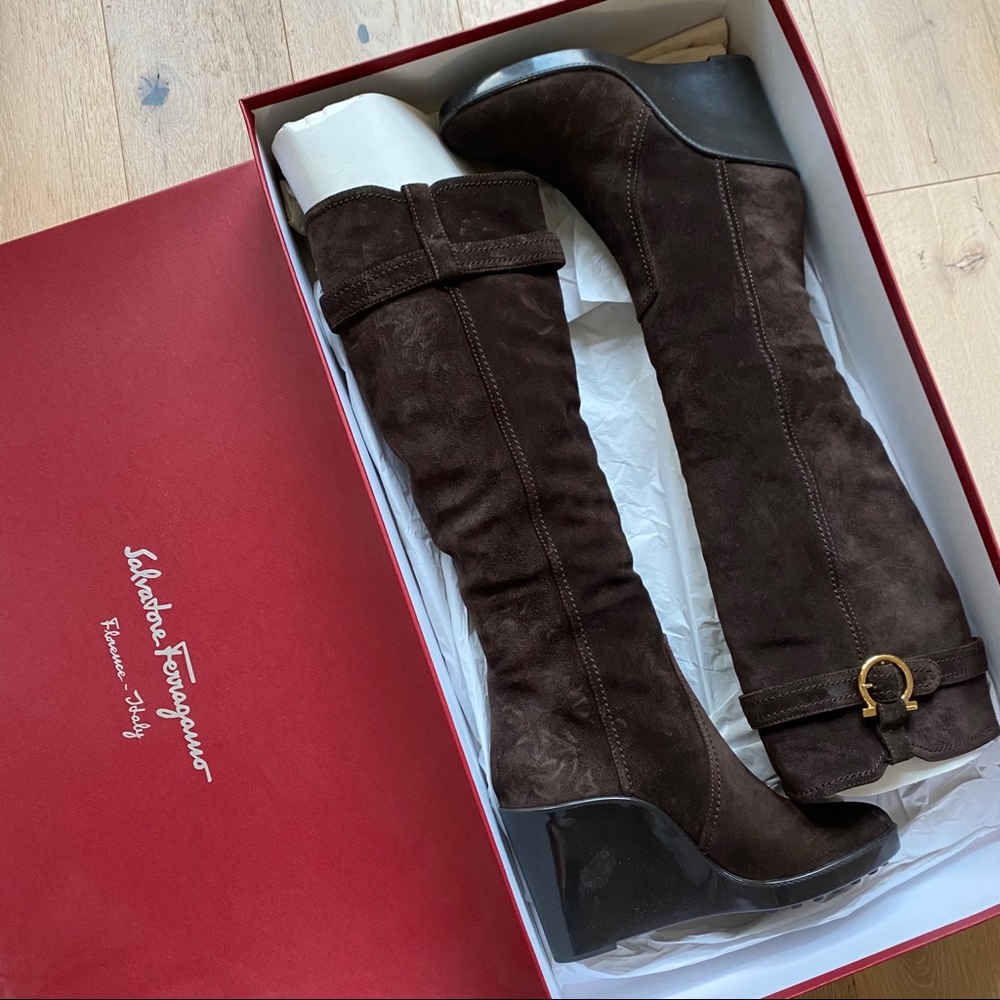 Salvatore Ferragamo Fur Lined Boots Size 7
